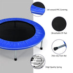 38" Mini Exercise Trampoline Folding Fitness Rebounder Trampoline for Adults & Kids