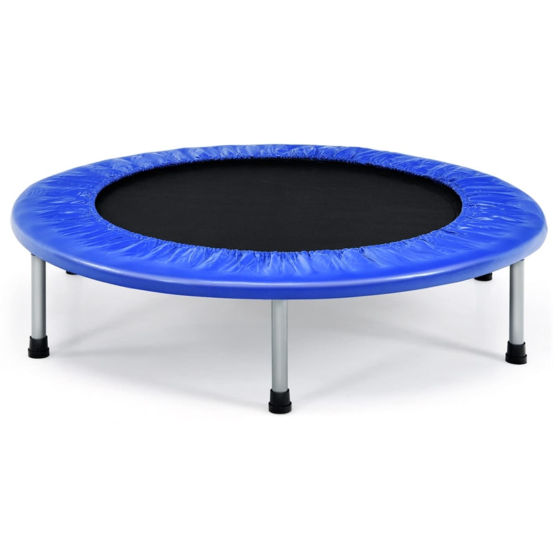 38" Mini Exercise Trampoline Folding Fitness Rebounder Trampoline for Adults & Kids