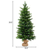 35" Mini Tabletop Christmas Tree Pre-lit Artificial Xmas Tree with 50 LED Lights, 363 Branch Tips & Sturdy Cement Base