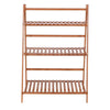 3 Tier Folding Bamboo Plant Stand Organizer Storage Shelving - Bestoutdor