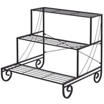 3 Tier Outdoor Metal Garden Planter Holder Rack - Bestoutdor