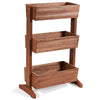 3 Tier Vertical Freestanding Raised Garden Bed Wooden Flower Rack - Bestoutdor