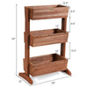 3 Tier Vertical Freestanding Raised Garden Bed Wooden Flower Rack - Bestoutdor