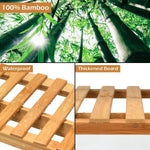 3 Tier Bamboo Hanging Folding Plant Stand Planter Shelf - Bestoutdor