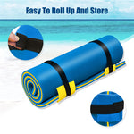 Floating Water Pad 3-Layer Tear Resistant XPE Foam Water Mat 87" x 36" Foam Pool Float with Rolling Pillow Design for Lake Water Activities