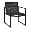 4 Piece Patio Furniture Set Steel Frame Outdoor Conversation Set with Sofa Loveseat, Coffee Table, Woven Rope Seat & Backrest for Garden Balcony Deck