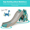 4-in-1 Toddler Slide Large Climber Slide Playset with Long Slipping Slope Basketball Hoop & Ring Toss for Indoor Outdoor Use