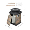 40000 BTU Propane Firebowl Column Outdoor Gas Column Fire Pit Heater with Weather Resistant Cover