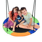 40" Kids Flying Saucer Tree Swing Outdoor Play Set with Adjustable Ropes