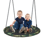 40" Kids Flying Saucer Tree Swing Outdoor Play Set with Adjustable Ropes