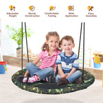 40" Kids Flying Saucer Tree Swing Outdoor Play Set with Adjustable Ropes