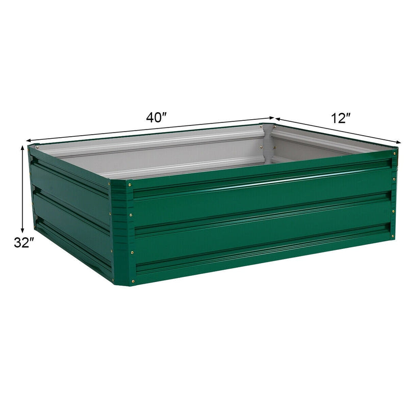 40" x 32" Metal Raised Garden Bed Vegetable Flower Planter Box