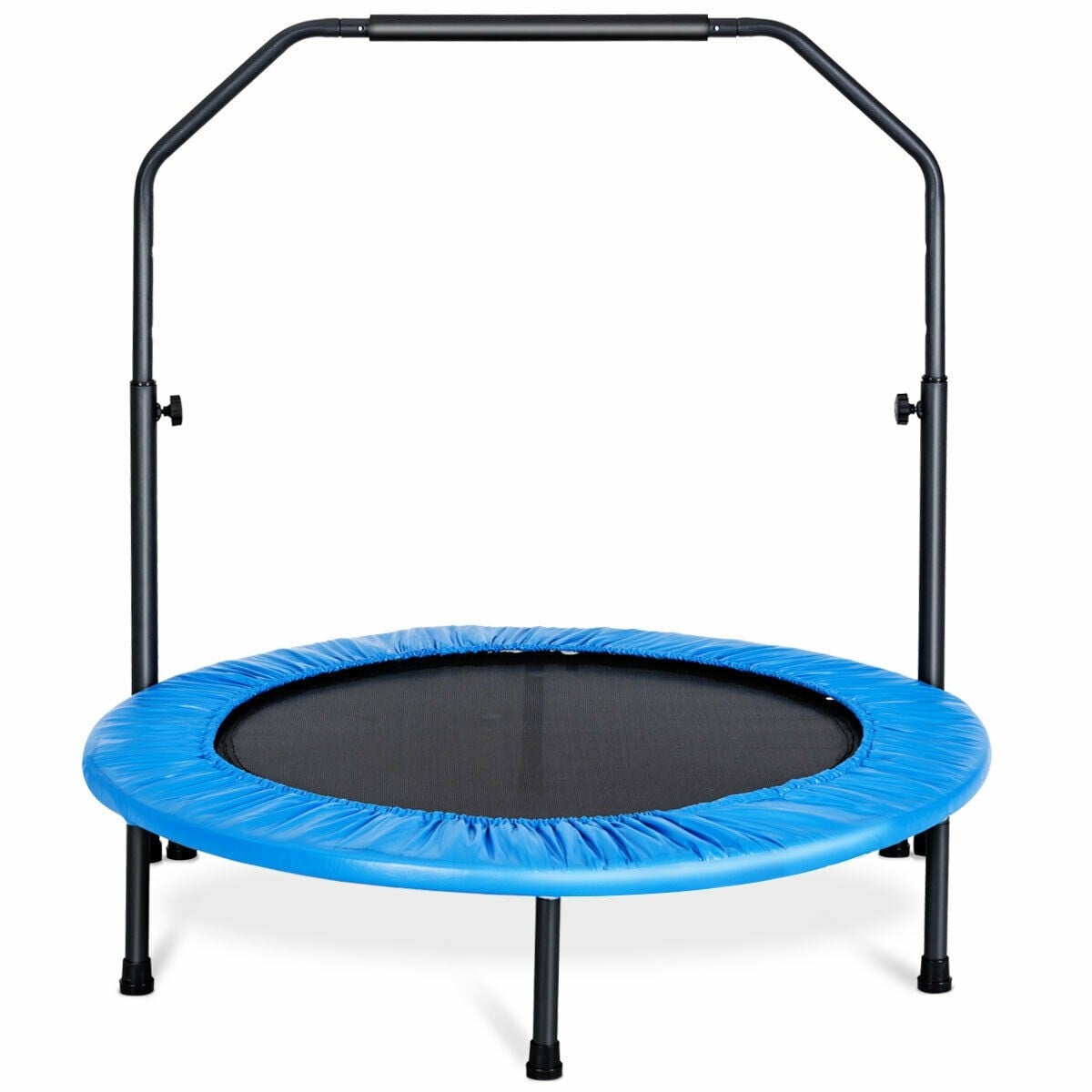 40" Foldable Mini Rebounder Trampoline with Adjustable Foam Handrail