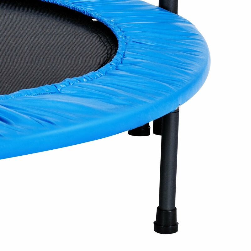 40" Foldable Mini Rebounder Trampoline with Adjustable Foam Handrail