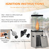 Glass Tube Propane Patio Heater 41,000 BTU Freestanding Outdoor Gas Heater with Protective Cover & Wheels