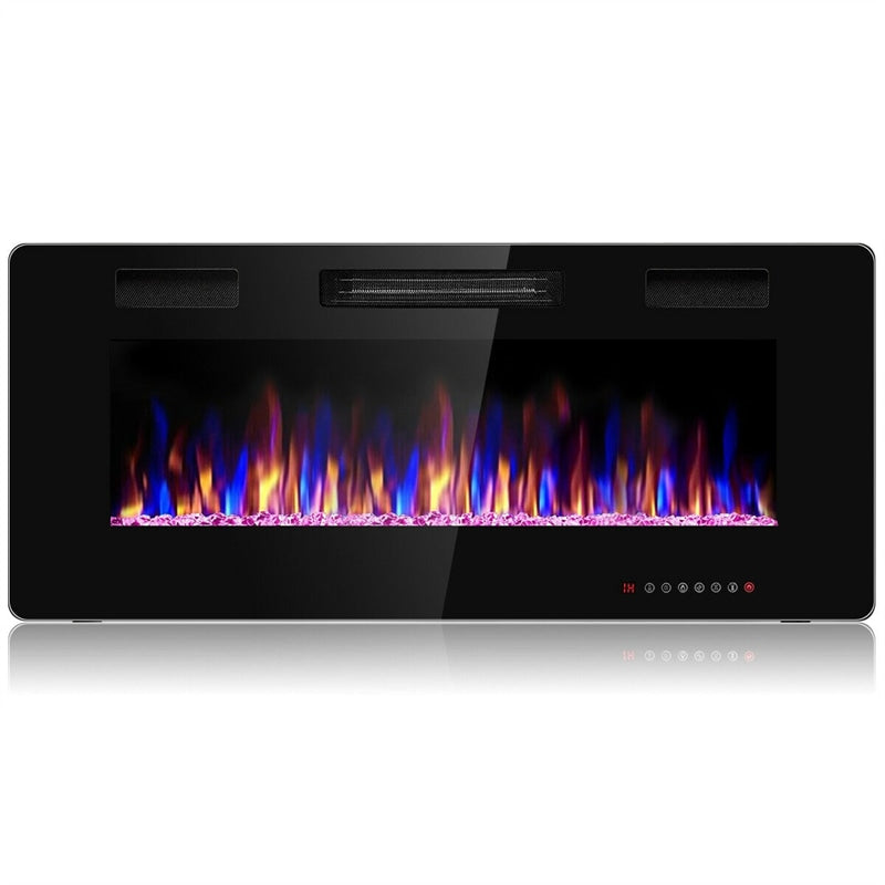 42" Recessed Electric Fireplace Ultra Thin Wall Mounted Fireplaces with Touch Screen Remote Control