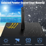 42LBS Heavy Duty Steel Umbrella Base 25" Square Patio Umbrella Base Stand Market Umbrella Holder with 3 Adapters for 1.6"-1.9" Umbrella Poles