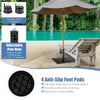 42LBS Heavy Duty Steel Umbrella Base 25" Square Patio Umbrella Base Stand Market Umbrella Holder with 3 Adapters for 1.6"-1.9" Umbrella Poles