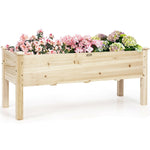 Wood Raised Garden Bed Elevated Planter Box for Vegetables Flowers - 47.5" L x 17" W