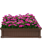 48.5" L x 48.5" W Raised Garden Bed Outdoor Rectangle Plant Box - Bestoutdor