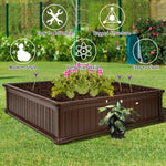 48.5" L x 48.5" W Raised Garden Bed Outdoor Rectangle Plant Box - Bestoutdor