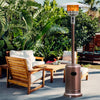 Propane Patio Heater 50,000 BTU Stainless Steel Standing Gas Outdoor Heater with Wheels