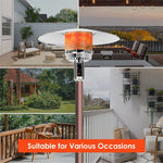 Propane Patio Heater 50,000 BTU Stainless Steel Standing Gas Outdoor Heater with Wheels