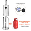 Propane Patio Heater 50,000 BTU Stainless Steel Standing Gas Outdoor Heater with Wheels