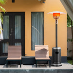 Propane Patio Heater 50,000 BTU Stainless Steel Standing Gas Outdoor Heater with Wheels