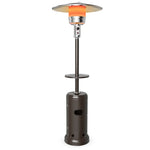 50,000 BTU Propane Patio Heater, Portable Standing Outdoor Heater w/ Wheels, Shelf Tabletop, Easy Ignition, Auto Shut Off & Tip-Over Protection