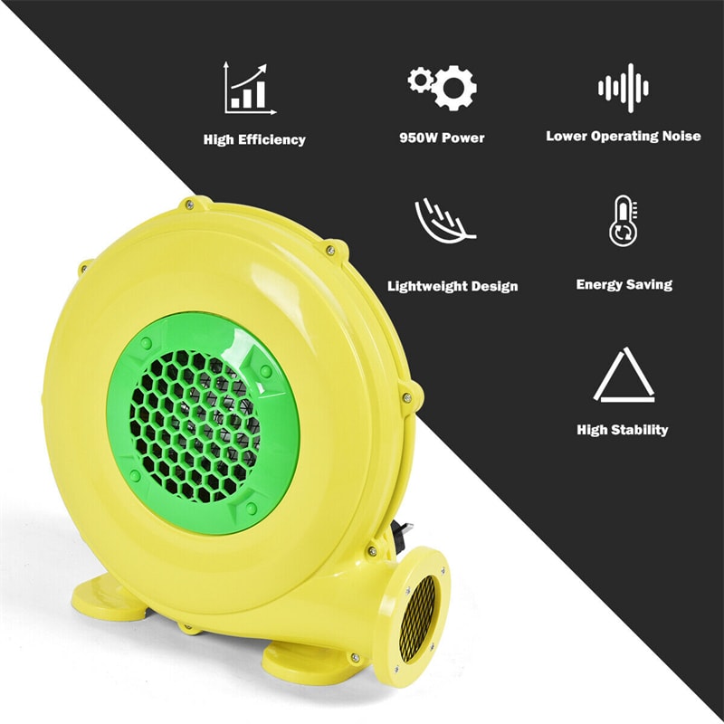 480W 0.6HP Air Blower Pump Fan for Inflatable Bouncer Waterslide, Commercial Bounce House Blower