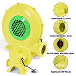 480W 0.6HP Air Blower Pump Fan for Inflatable Bouncer Waterslide, Commercial Bounce House Blower