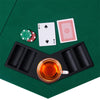 48" Folding Octagon Poker Table Top with Cup Holders and Carrying Case for Game