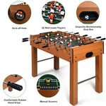 48" Foosball Table Wood Arcade Soccer Game Table with 2 Balls, Competition Sized Foosball Games for Home Game Room