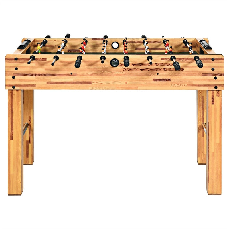 48" Foosball Table Wood Arcade Soccer Game Table with 2 Balls, Competition Sized Foosball Games for Home Game Room