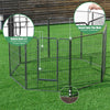 8-Panel Dog Playpen with Door, 48" Heavy Duty Metal Dog Fence Foldable Dog Exercise Pen Pet Enclosure Portable Dog Fence for Indoor Outdoor RV Camping