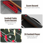 48" Foosball Table 3-in-1 Multi Combo Game Table with Soccer Billiards Slide Hockey for Home & Game Room