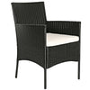 4 Pcs Wicker Patio Conversation Set Rattan Furniture Set with Loveseat & Tempered Glass Coffee Table