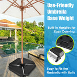 4 Piece Cantilever Offset Patio Umbrella Base Weight Filled Water Sand Umbrella Weight Stand