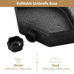 4 Plate Offset Patio Umbrella Base Stand Cantilever Umbrella Base Weights Sand/Water Filled Base for Outdoor Market Umbrellas