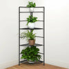 4 Tier Folding Metal Corner Plant Stand Freestanding Storage Shelf Flower Pot Holder for Patio Balcony Courtyard