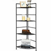 4 Tier Folding Metal Corner Plant Stand Freestanding Storage Shelf Flower Pot Holder for Patio Balcony Courtyard