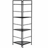 4 Tier Folding Metal Corner Plant Stand Freestanding Storage Shelf Flower Pot Holder for Patio Balcony Courtyard