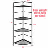 4 Tier Folding Metal Corner Plant Stand Freestanding Storage Shelf Flower Pot Holder for Patio Balcony Courtyard