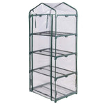 4 Tier Outdoor Portable Mini Greenhouse with Cover - Bestoutdor