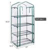 4 Tier Outdoor Portable Mini Greenhouse with Cover - Bestoutdor