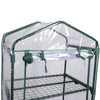 Mini Walk-in Greenhouse Portable Indoor Outdoor Garden Greenhouse Metal Frame with Multi-Tier Shelves & Zippered Roll-Up Door