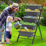 4ft Vertical Raised Garden Bed 5-Tier Planter Box with Container Boxes for Patio Balcony Flower Herb Vegetables