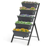 4ft Vertical Raised Garden Bed 5-Tier Planter Box with Container Boxes for Patio Balcony Flower Herb Vegetables