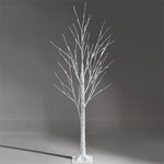 4ft PreLit Twig Christmas Tree Artificial White Birch Tree with 48 Warm White LED Lights for Indoor Party Holiday Decoration